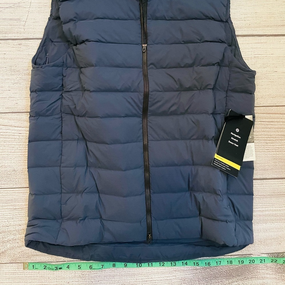 SOLD! Sold NWT LULULEMON Navigation Down Puffer Vest BLUE  M SOLD OUT COLOR - Picture 9 of 13